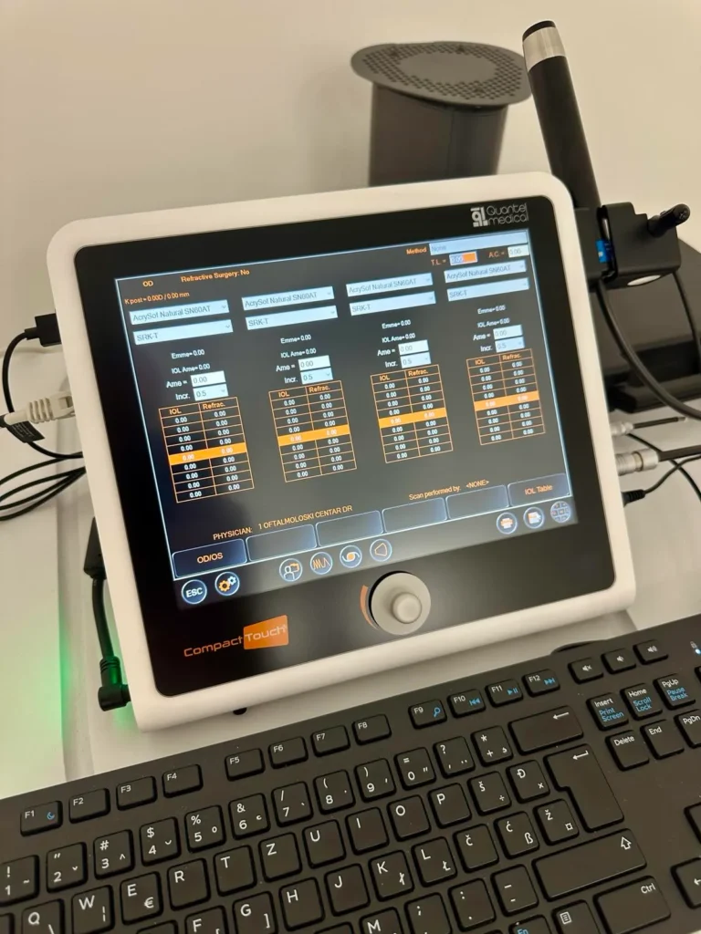 oftalmoloski centar dr raonic podgorica crna gora biometrija oka ultrazvucna dijagnostika oka B - scan ultrazvuk Ophthalmology center Montenegro eye biometry ocular ultrasound diagnostics B - scan ultrasound